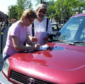 Image result for signing contract on car hood